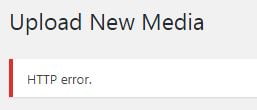 Wordpress HTTP error uploading media